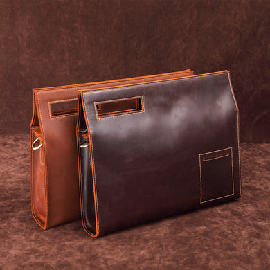 Shoulder Bag Top Layer Cowhide Crossbody Retro Briefcase