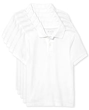 Load image into Gallery viewer, Boys Single Short Sleeve Pique Polo, Nautico, Large
