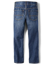 Load image into Gallery viewer, Boys Basic Straight Leg Jeans, Dk Rinse Wash,