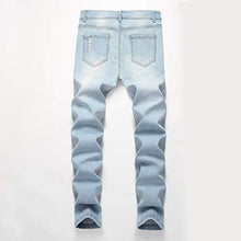 Load image into Gallery viewer, Boy&#39;s White Skinny Fit Ripped Destroyed Distressed Stretch Slim Jeans Pants