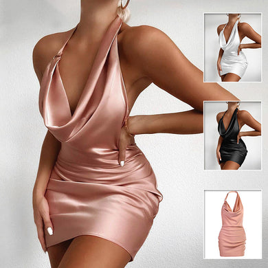 Summer New Temperament Satin Dress