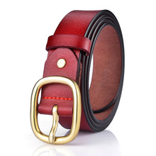 Load image into Gallery viewer, Belt ladies leather pure leather belt female simple wild Korean 2019 new with jeans decorative women&#39;s