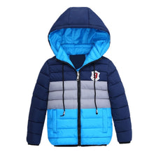 Load image into Gallery viewer, Boys Blue winter coats &amp; Jacket kids Zipper jackets Boys thick Winter jacket high quality Boy Winter Coat kids clothes