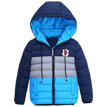 Load image into Gallery viewer, Boys Blue winter coats &amp; Jacket kids Zipper jackets Boys thick Winter jacket high quality Boy Winter Coat kids clothes