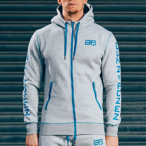 CozyFit Hoodie - Grey & Blue