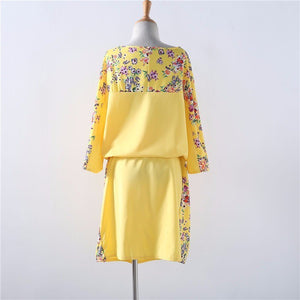 New 6XL Large Size 2018 Summer Dress Big Size Print Dress Blue Red Yellow Straight Dresses Plus Size Women Clothing Vestidos