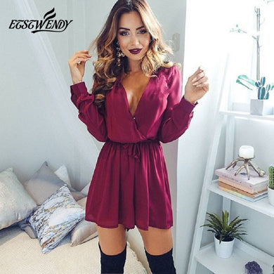 Spaghetti Strap V-neck Sexy Jumpsuit New 2018 Summer Jumpsuit Body for Women Body Feminino Short Women Clothing Women  Jumpsuit