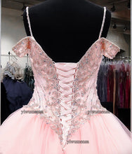 Load image into Gallery viewer, Vestido de 15 anos debutante sweet 16 dresses Pink Custom made Crystals Beading quinceanera dresses vestidos de 15 anos Dress