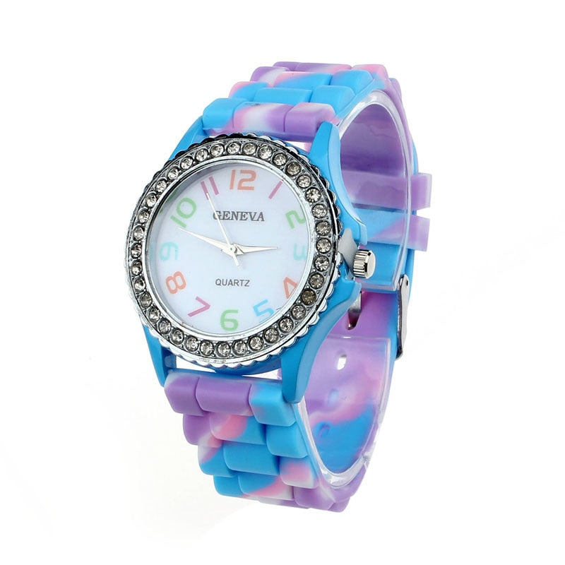 Women Quartz Wrist Watch Crystal Analog Digital watch