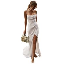 Load image into Gallery viewer, High Quality Satin French Sling Light Wedding Dress