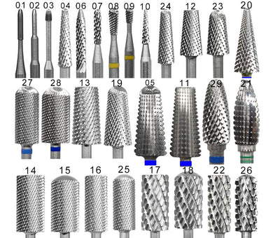 NAILTOOLS Many Sales promotion type Carbide Tungsten barrel stable shank  Accessories Cutter pedicure nail milling drill bits