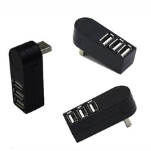 Load image into Gallery viewer, New Mini 3 Port USB 2.0 Rotating Splitter Adapter Hub For PC Laptop Notebook