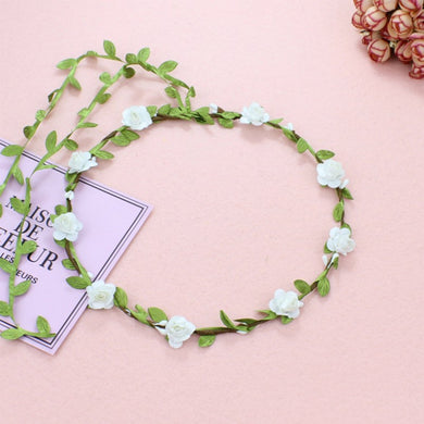 Boho Ladies Floral Flower Festival Wedding Garland Hair Head Band Beach Party